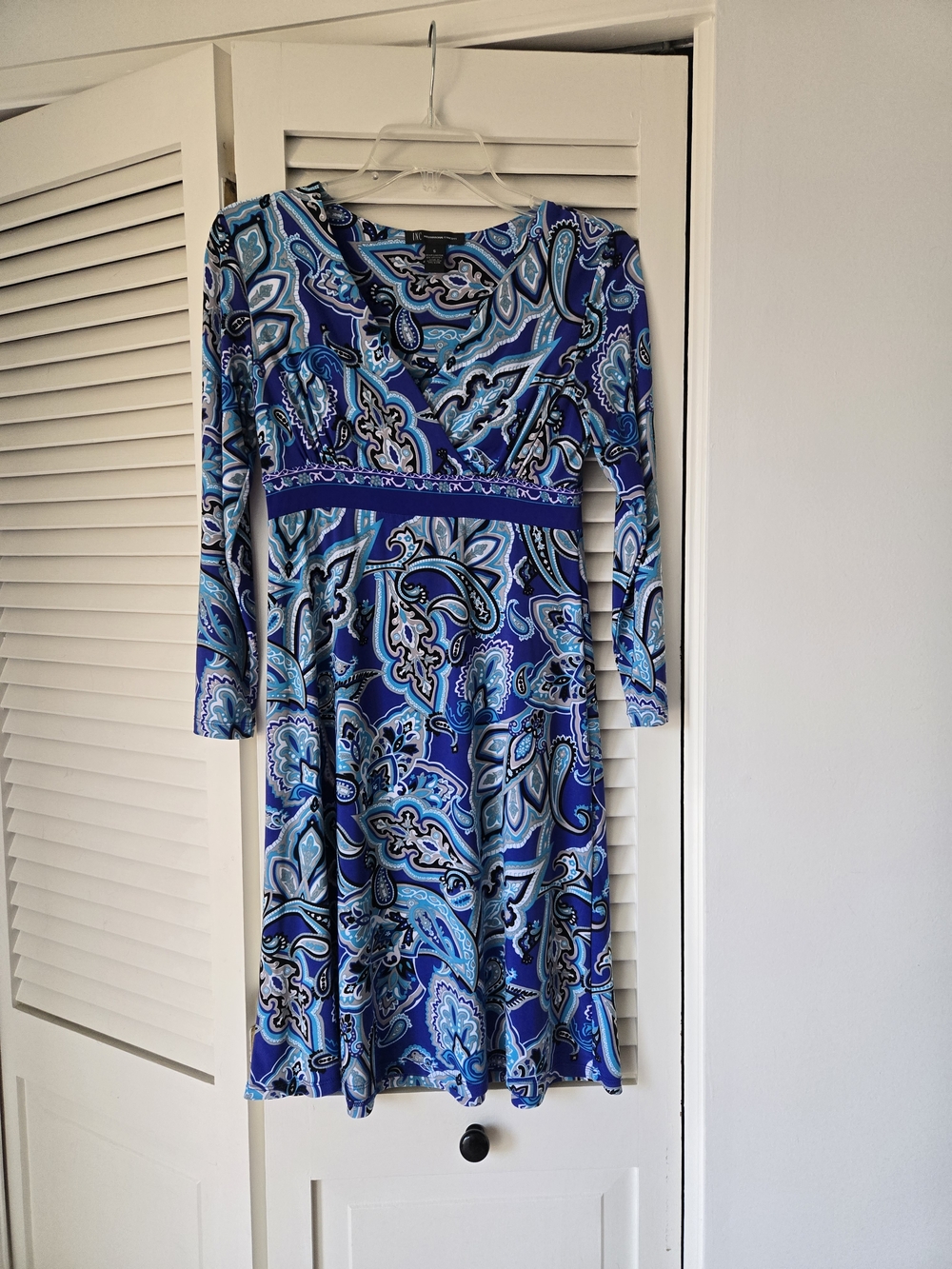 INC International Concepts Blue Paisley Dress